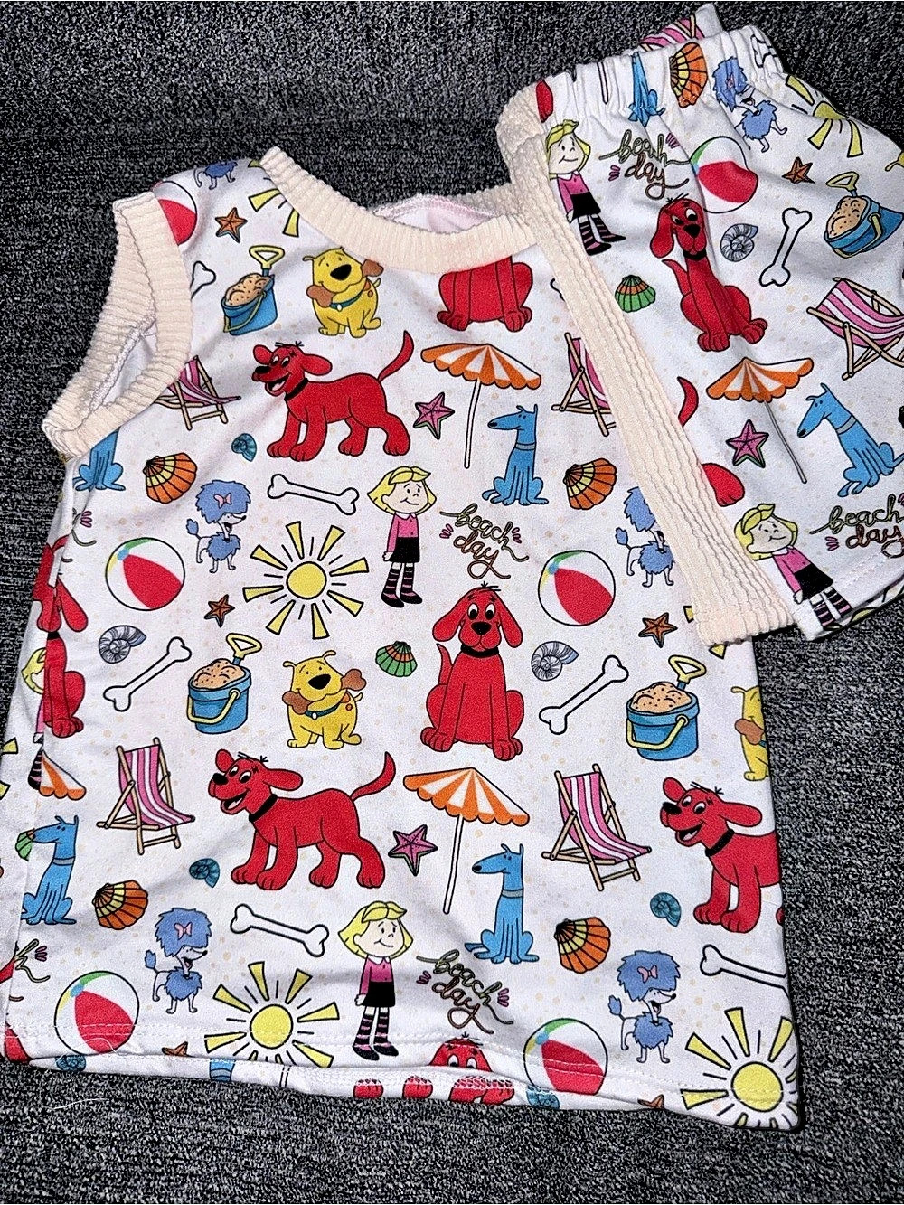 Kids Printed Sleeveless top and shorts